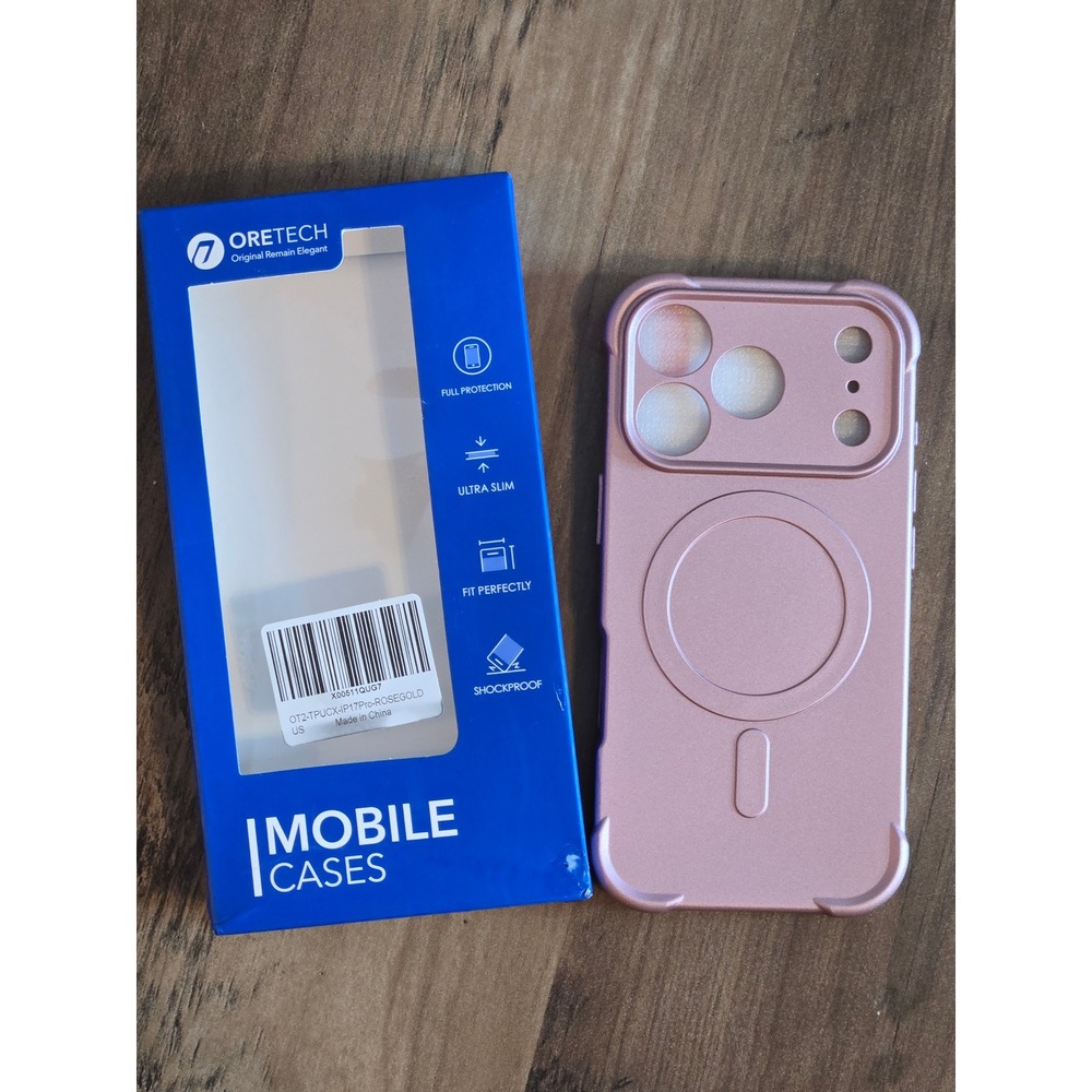ORETECH iPhone 17 Pro Case Rose Gold MagSafe Shockproof Slim OT2-TPUCX-IP17